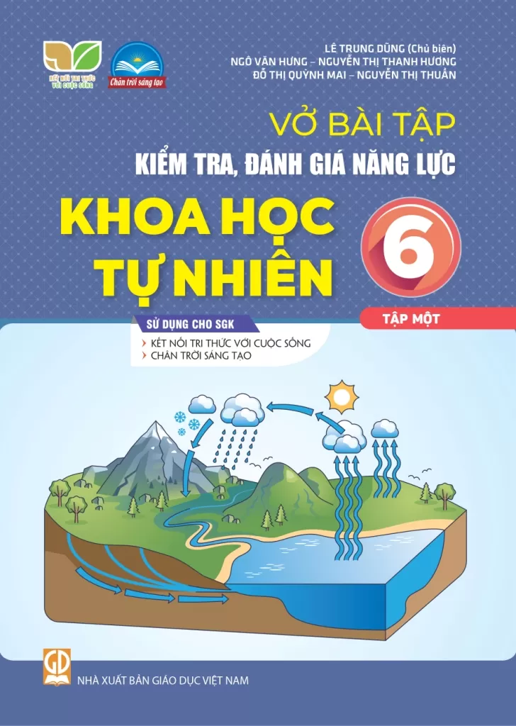 VỞ BÀI TẬP KIỂM TRA, ĐÁNH GIÁ NĂNG LỰC KHOA HỌC TỰ NHIÊN LỚP 6 - TẬP 1 (Sử dụng cho SGK Kết nối tri thức, Chân trời sáng tạo)